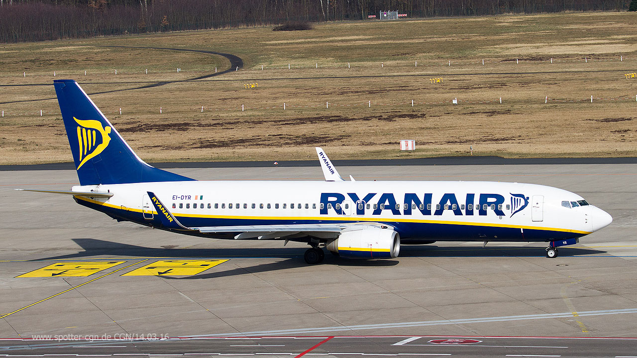 EI-DYR Ryanair Boeing 737-8AS(WL)