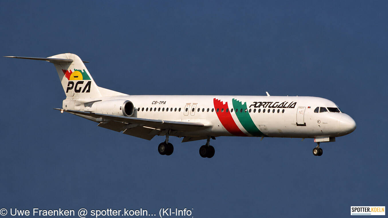 CS-TPA Potrugalia Fokker F100