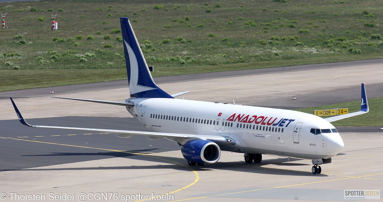 AnadoluJet Boeing B737-800W TC-JFN AnadoluJet Boeing B737-800W TC-JFN