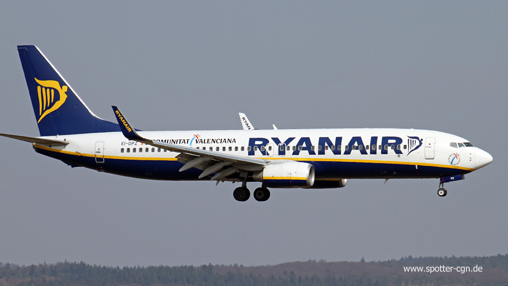 EI-DPZ Ryanair Boeing 737-8AS(WL)