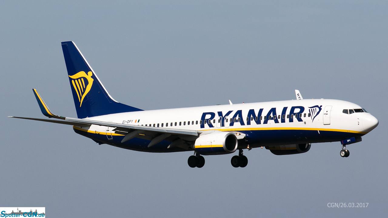 EI-DPY Ryanair Boeing 737-8AS(WL)