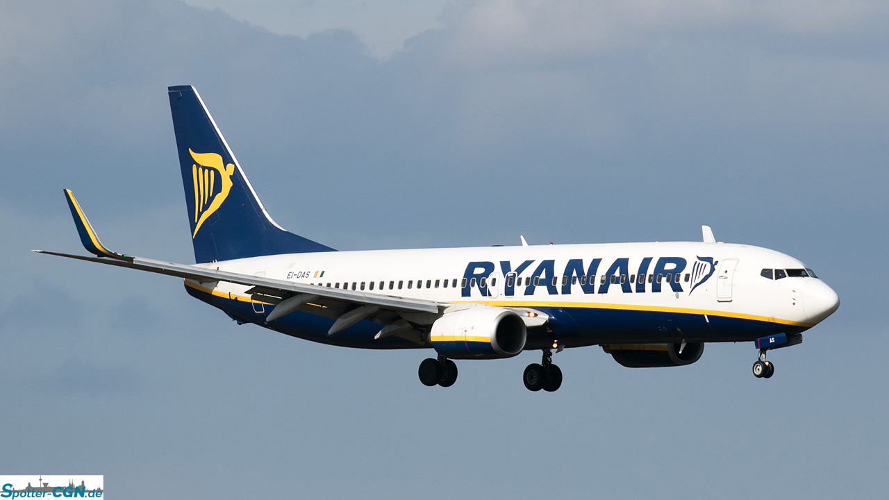 EI-DAS Ryanair Boeing 737-8AS(WL)