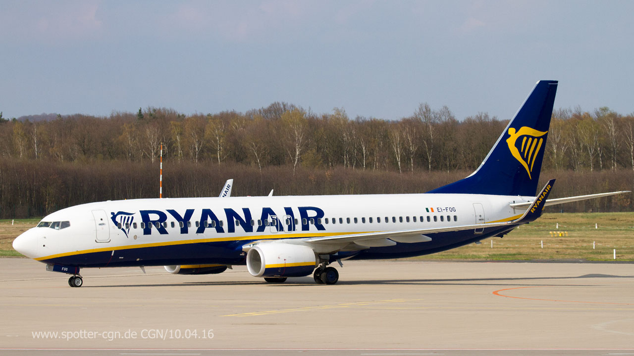 EI-FOG Ryanair Boeing 737-8AS(WL)