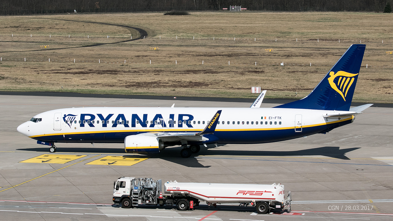 EI-FTK Ryanair Boeing 737-8AS(WL)