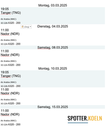Air Arabia   Abflug und Ankunft Köln Bonn Airport   www.koeln bonn airport.de