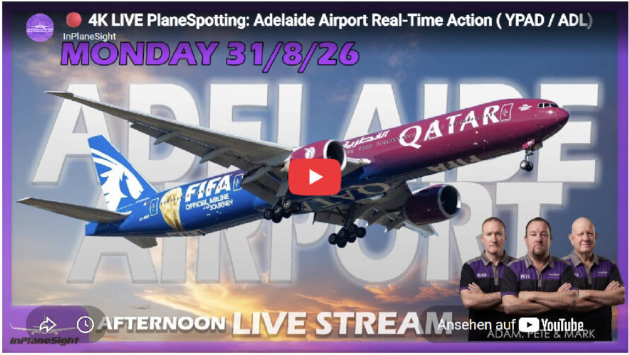 Adelaide, ADL, Planespotting @ Youtube